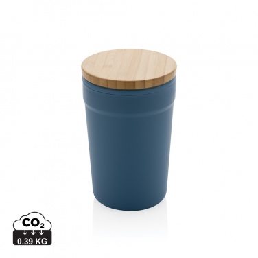 Logo trade business gift photo of: GRS certified recycled PP mug with bamboo lid