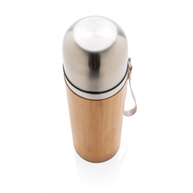 Logo trade promotional merchandise image of: Bamboo vacuum travel flask