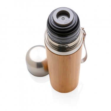 Logo trade promotional gifts image of: Bamboo vacuum travel flask