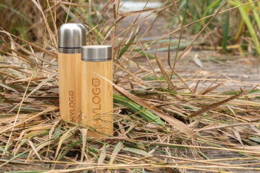 Logo trade corporate gifts picture of: Bamboo vacuum travel flask