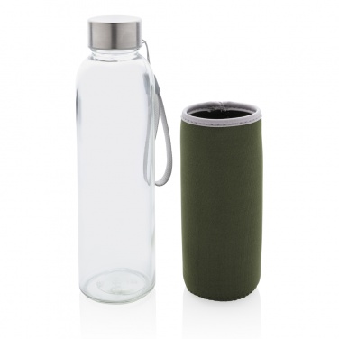 Logo trade promotional giveaways picture of: Glass bottle with neoprene sleeve