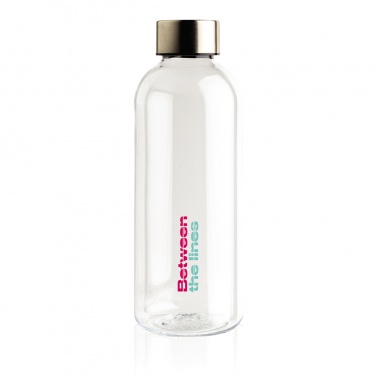 Logo trade promotional items image of: Leakproof water bottle with metallic lid