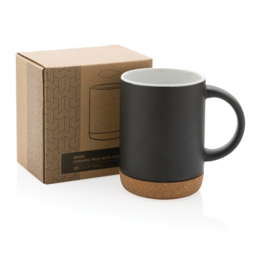 Logotrade promotional item picture of: Ceramic mug with cork base 280ml