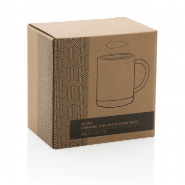 Logotrade promotional giveaways photo of: Ceramic mug with cork base 280ml