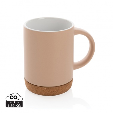 Logo trade promotional merchandise picture of: Ceramic mug with cork base 280ml