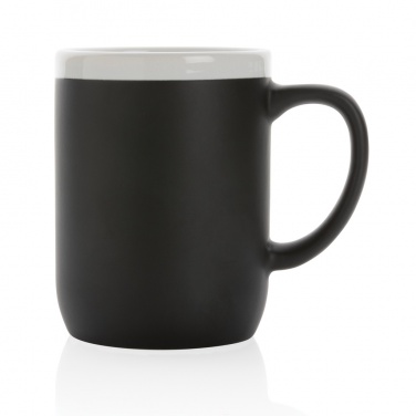 Logo trade promotional items image of: Ceramic mug with white rim 300ml