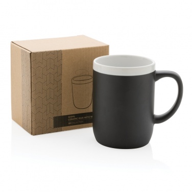 Logotrade promotional merchandise picture of: Ceramic mug with white rim 300ml