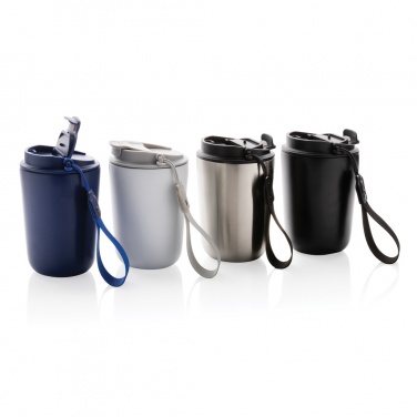 Logotrade corporate gift picture of: Cuppa RCS re-steel vacuum tumbler with lanyard