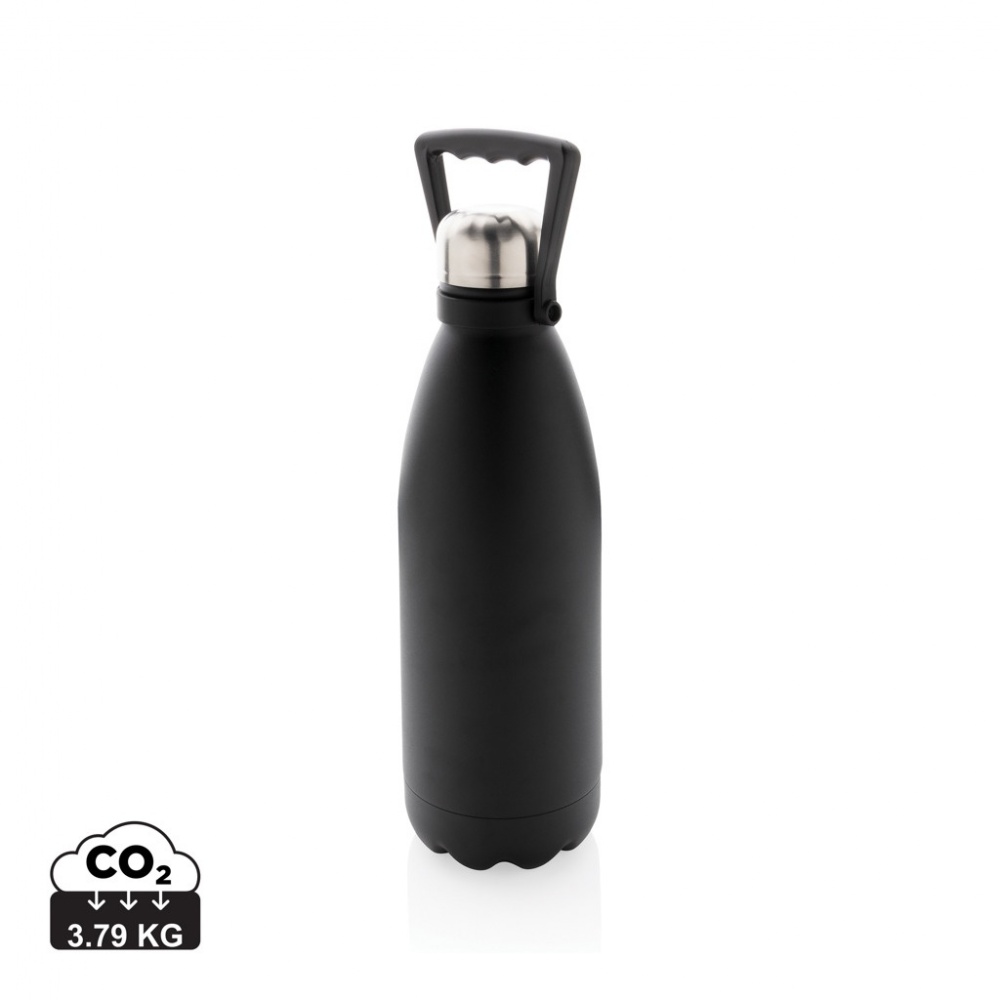 Logo trade promotional products image of: RCS Recycled stainless steel large vacuum bottle 1.5L