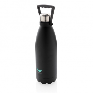 Logo trade business gifts image of: RCS Recycled stainless steel large vacuum bottle 1.5L