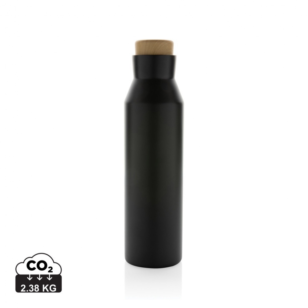 Logo trade business gifts image of: Gaia RCS certified recycled stainless steel vacuum bottle