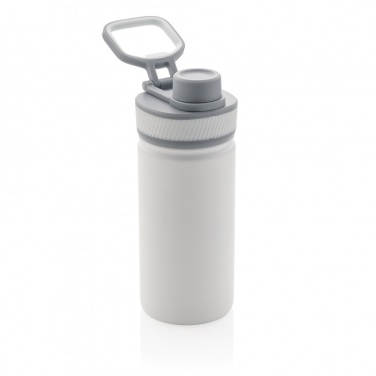 Logo trade business gifts image of: Vacuum stainless steel bottle with sports lid 550ml