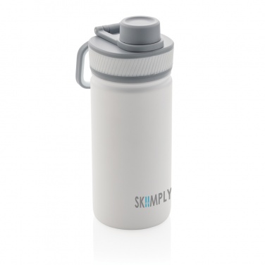 Logo trade promotional gifts picture of: Vacuum stainless steel bottle with sports lid 550ml