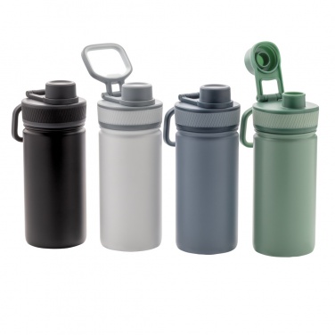 Logo trade promotional products image of: Vacuum stainless steel bottle with sports lid 550ml