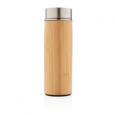 Logo trade promotional items image of: Leak proof bamboo vacuum bottle