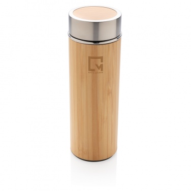 Logo trade promotional item photo of: Leak proof bamboo vacuum bottle