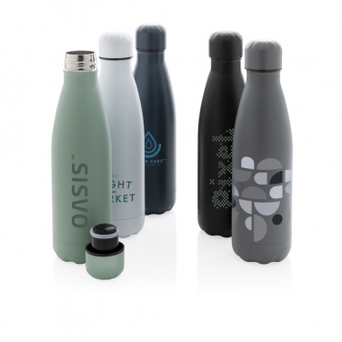 Logo trade advertising product photo of: Solid colour vacuum stainless steel bottle 500 ml