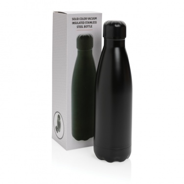 Logo trade promotional items image of: Solid colour vacuum stainless steel bottle 500 ml