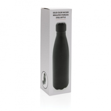 Logo trade promotional merchandise picture of: Solid colour vacuum stainless steel bottle 500 ml