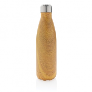 Logotrade business gift image of: Vacuum insulated stainless steel bottle with wood print