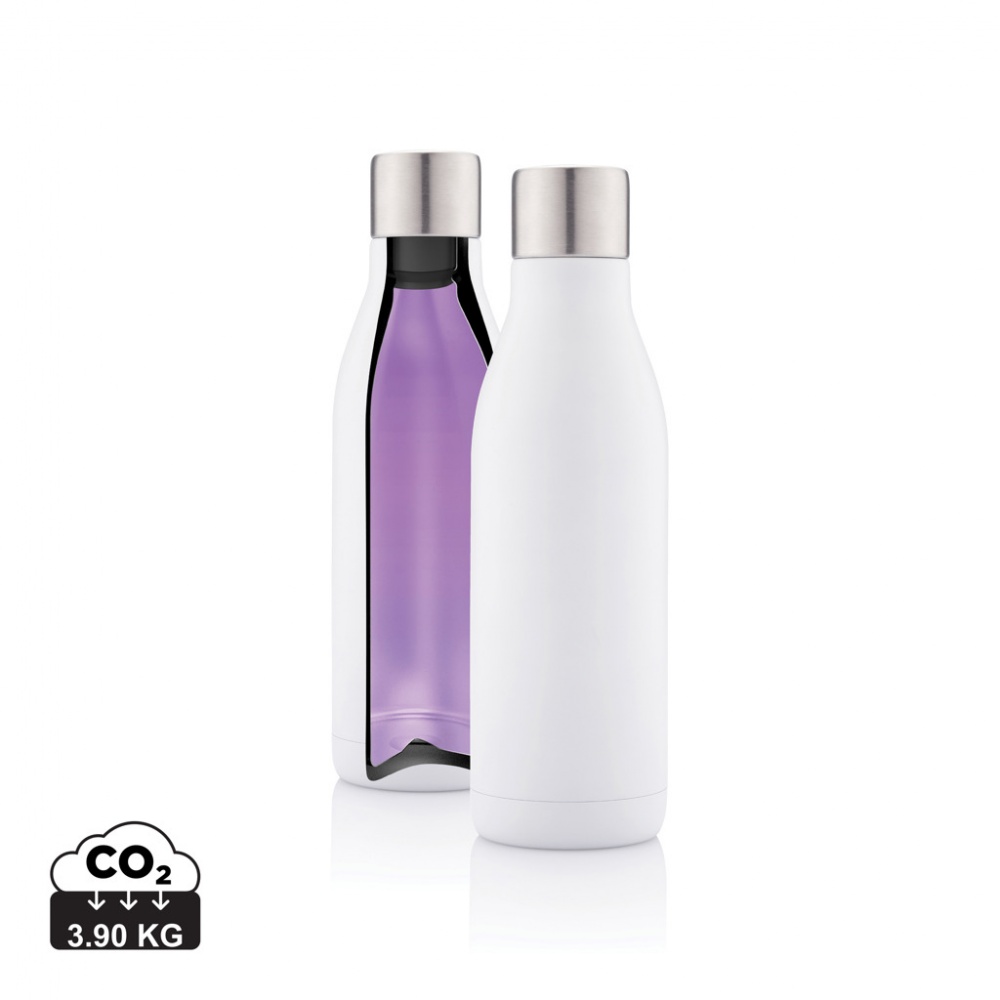 Logo trade promotional gift photo of: UV-C steriliser vacuum stainless steel bottle