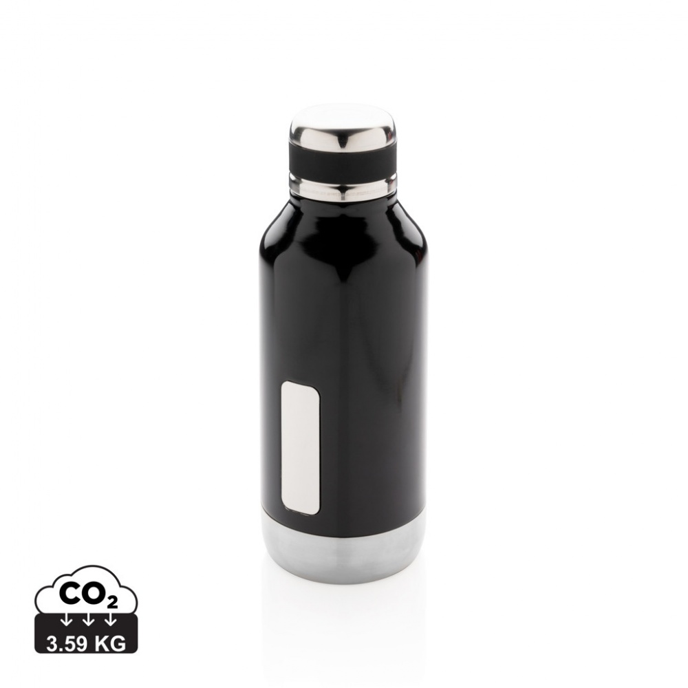 Logotrade promotional merchandise image of: Leak proof vacuum bottle with logo plate