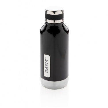 Logo trade advertising products image of: Leak proof vacuum bottle with logo plate