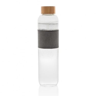 Logo trade promotional giveaways image of: Impact borosilicate glass bottle with bamboo lid