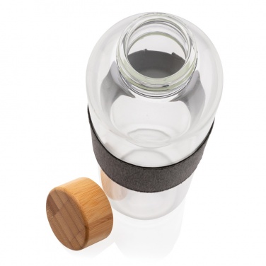 Logo trade promotional giveaway photo of: Impact borosilicate glass bottle with bamboo lid