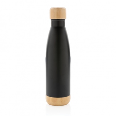 Logotrade promotional gifts photo of: Vacuum stainless steel bottle with bamboo lid and bottom