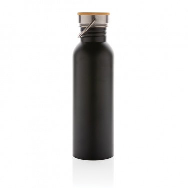 Logo trade corporate gifts picture of: Modern stainless steel bottle with bamboo lid