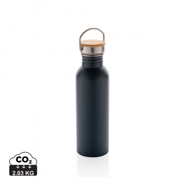 Logotrade promotional gift image of: Modern stainless steel bottle with bamboo lid