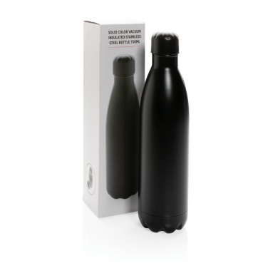 Logo trade promotional items image of: Solid colour vacuum stainless steel bottle 750ml