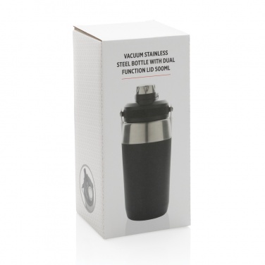 Logotrade promotional giveaway image of: Vacuum stainless steel dual function lid bottle 500ml