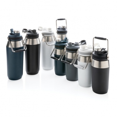 Logo trade promotional gift photo of: Vacuum stainless steel dual function lid bottle 1L