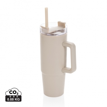 Logo trade business gifts image of: Tana RCS plastic tumbler with handle 900ml