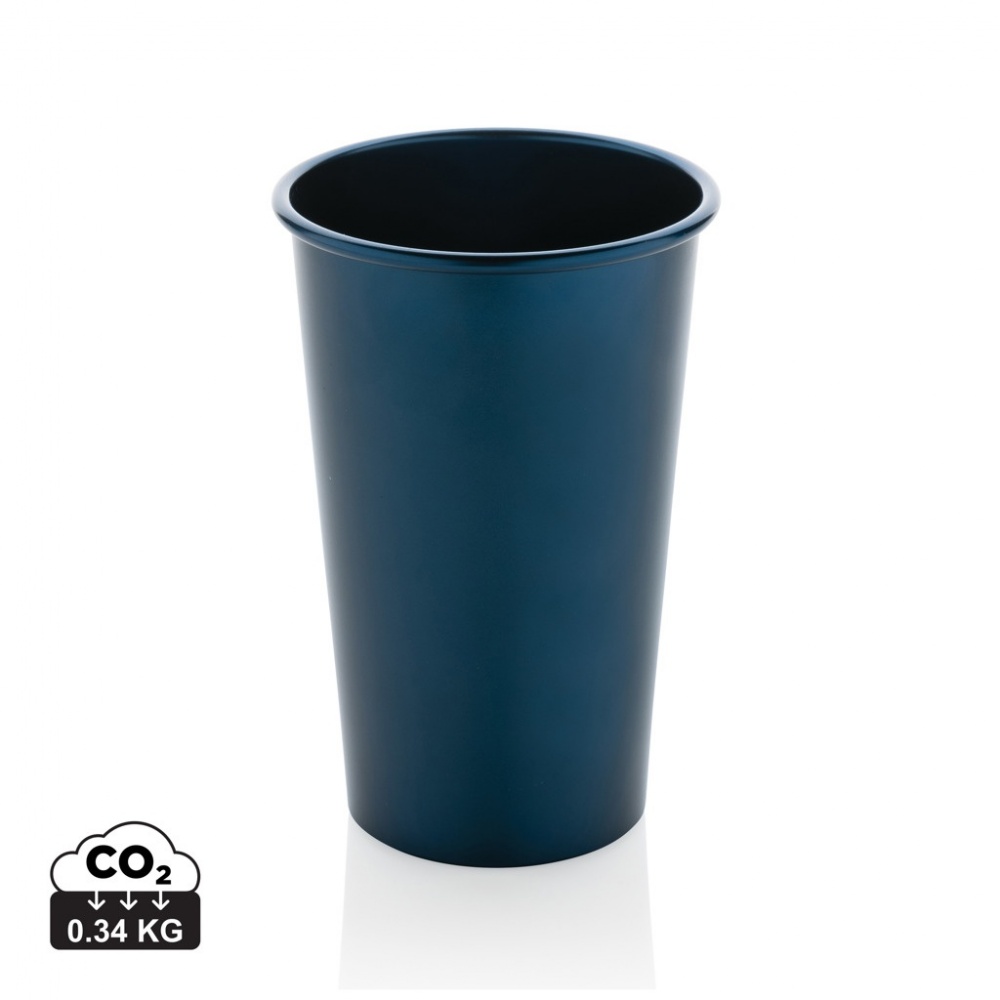 Logo trade corporate gift photo of: Alo RCS recycled aluminium lightweight cup 450ml