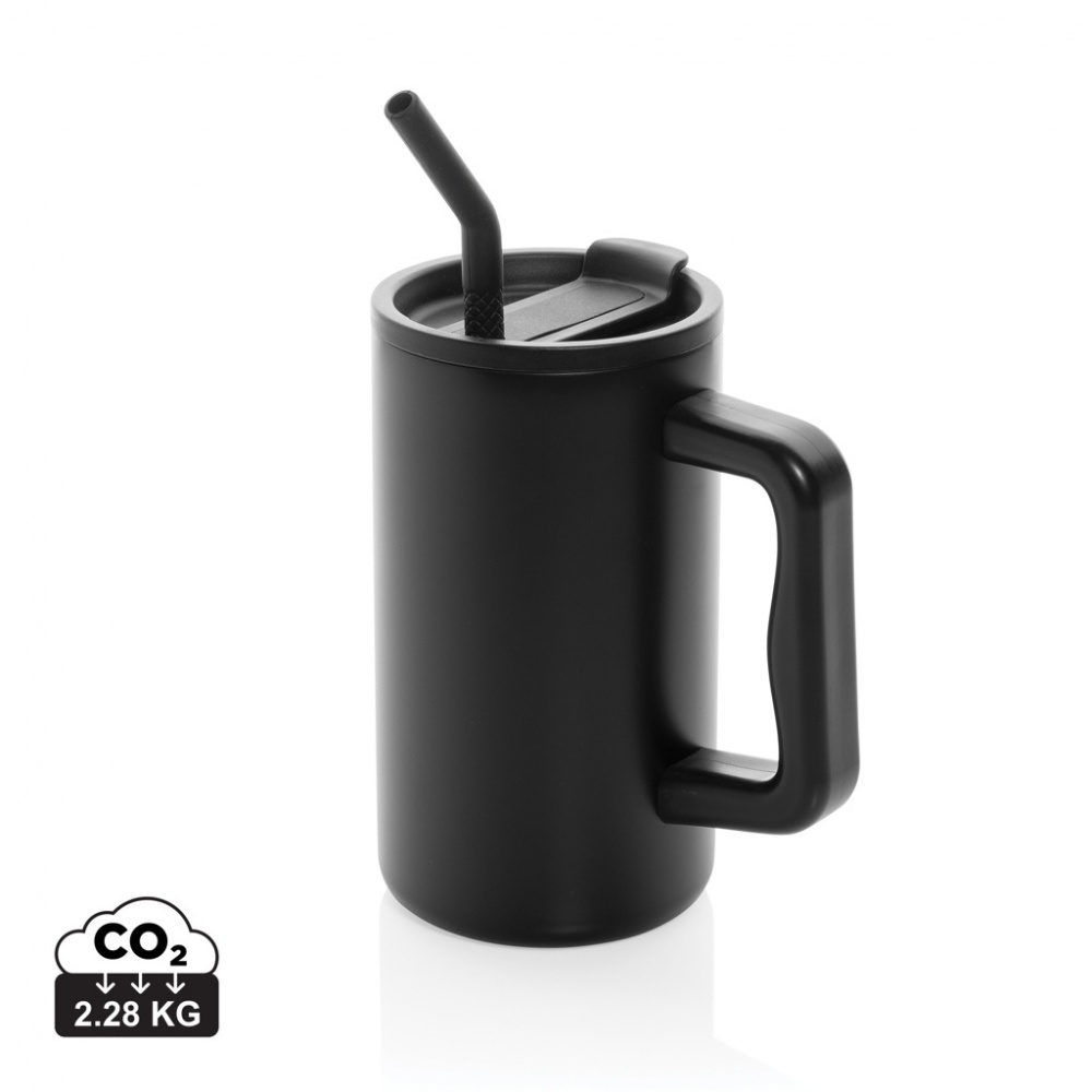 Logo trade business gift photo of: Cube RCS certified recycled steel mug 800ml