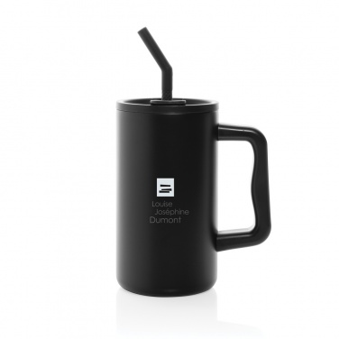 Logo trade advertising product photo of: Cube RCS certified recycled steel mug 800ml