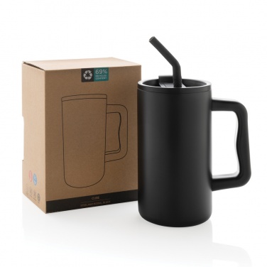 Logo trade promotional merchandise picture of: Cube RCS certified recycled steel mug 800ml