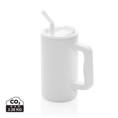 Logo trade promotional merchandise photo of: Cube RCS certified recycled steel mug 800ml