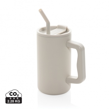 Logo trade promotional gift photo of: Cube RCS certified recycled steel mug 800ml