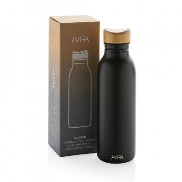 Logotrade corporate gift picture of: Avira Alcor RCS Re-steel single wall water bottle 600 ML