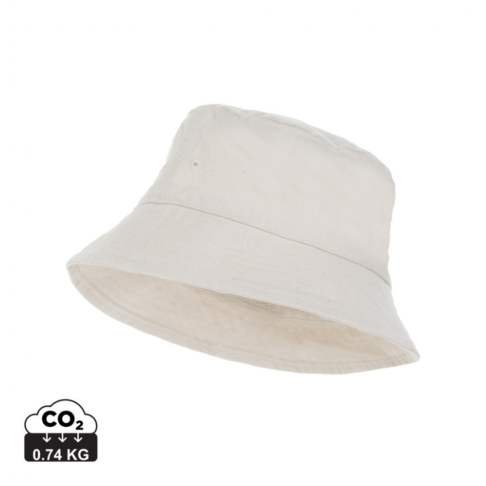 Logo trade corporate gifts image of: Impact Aware™ 285 gsm rcanvas one size bucket hat undyed