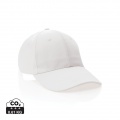 Impact 6 panel 280gr Recycled cotton cap with AWARE™ tracer, white