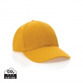 Impact 6 panel 280gr Recycled cotton cap with AWARE™ tracer, yellow