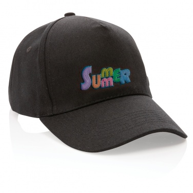 Logo trade promotional merchandise photo of: Impact 5panel 280gr Recycled cotton cap with AWARE™ tracer