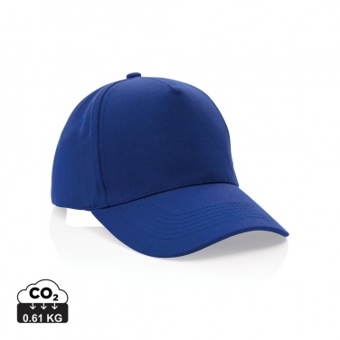 Logo trade promotional items image of: Impact 5panel 280gr Recycled cotton cap with AWARE™ tracer