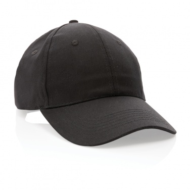 Logo trade promotional gift photo of: Impact 6 panel 190gr Recycled cotton cap with AWARE™ tracer