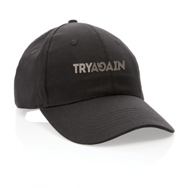 Logo trade promotional gifts picture of: Impact 6 panel 190gr Recycled cotton cap with AWARE™ tracer